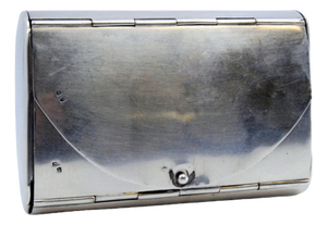 Plain Silver Snuffbox with Tilting Mechanism on Both Lids