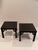 Wood Black Tooled Leather & Gold Embossed End Tables- A Pair For Sale - Image 7 of 9