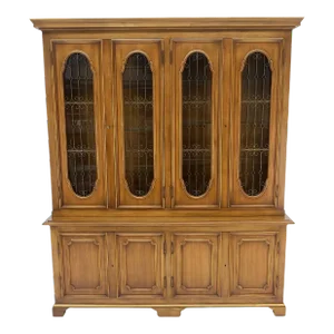 Very Fine Two Part Breakfront Sideboard Cabinet Wall Unit by John Widdicomb