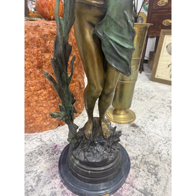 Auguste Moreau Bronze Auguste Moreau's "Summer Dreams" 36in Moreau Sculpture Signed For Sale - Image 4 of 12