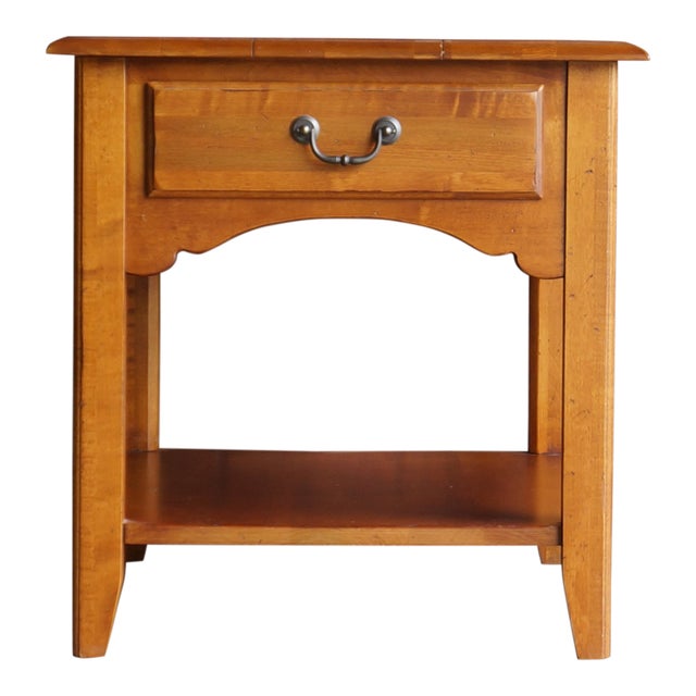 1990s Country Ethan Allen Maple End Table Chairish