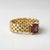 Watch Band Shaped Ring with garnet for Men, silver, gold. Men’s Garnet Watch Band Ring, Gold Plated Silver Statement Ring,...