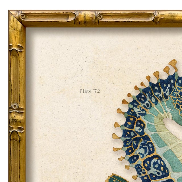 Various Artists Contemporary Reproduction of Vintage "Green Seahorse" Giclee Print, Framed For Sale - Image 4 of 4