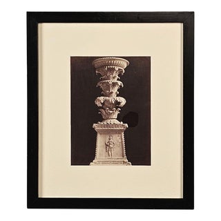 Grand Tour Photograph of Pedestal, Italy Circa 1870 For Sale