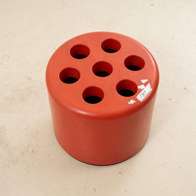 Orange umbrella stand, designed by roberto lucci and paolo orlandini from the 70s height: 29 width: 34 additional...
