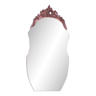 Vintage Art Deco Venetian Style Etched Wall Mirror For Sale