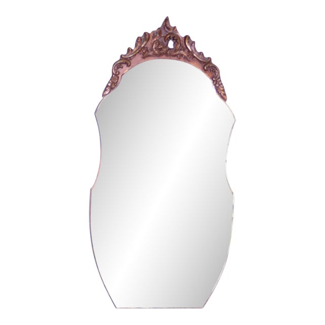Vintage Art Deco Venetian Style Etched Wall Mirror For Sale