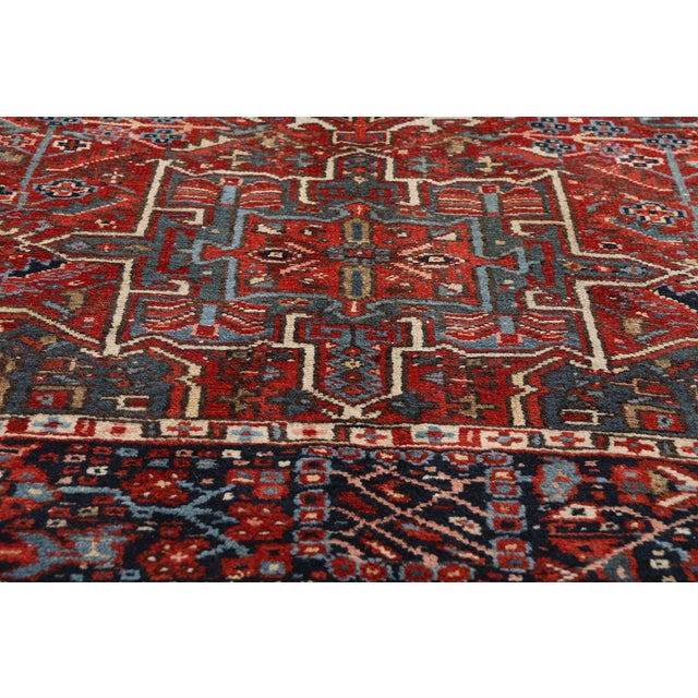 Late 19th Century Late 19th Century Persian Heriz Rug, 04'06 X 12'01 For Sale - Image 5 of 10