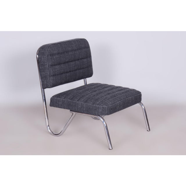 Small Bauhaus Chair in Chrome, Czechia, 1940s For Sale - Image 9 of 9