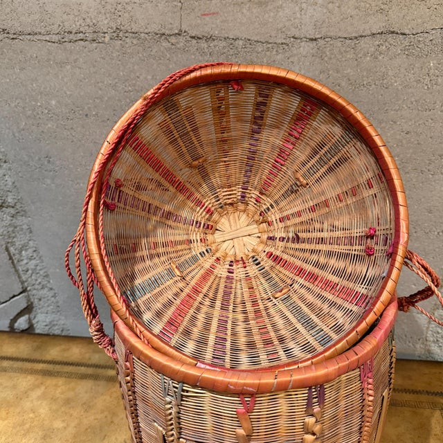 Decorative Vintage Woven Basket After Mimura Chikuho For Sale - Image 11 of 13