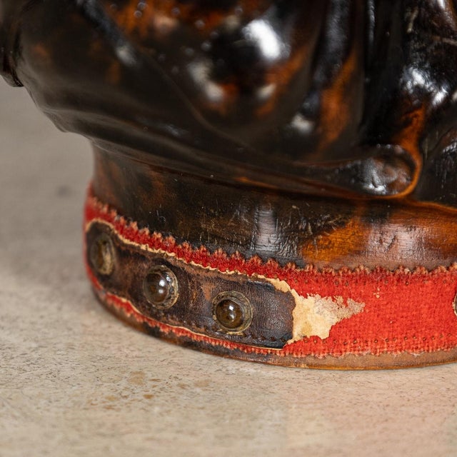 Wood Antique 20th Century Wood of Life Bulldog Inkwell Jar, 1910s For Sale - Image 7 of 18