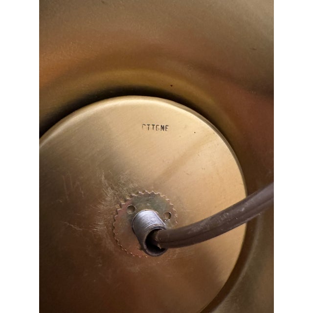 Italian Gilt Brass Table Lamp with Botanical Motif, 1970s For Sale - Image 11 of 13