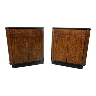 Drexel Heritage Burl Nighstands For Sale