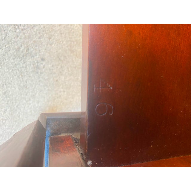 Early 20th Century Antique Carved Mahogany Sheet Music Cabinet With Lock and Key For Sale - Image 5 of 17
