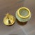 Italian Antique Italian Salt Cellar With Brass Rim & Base For Sale - Image 3 of 7