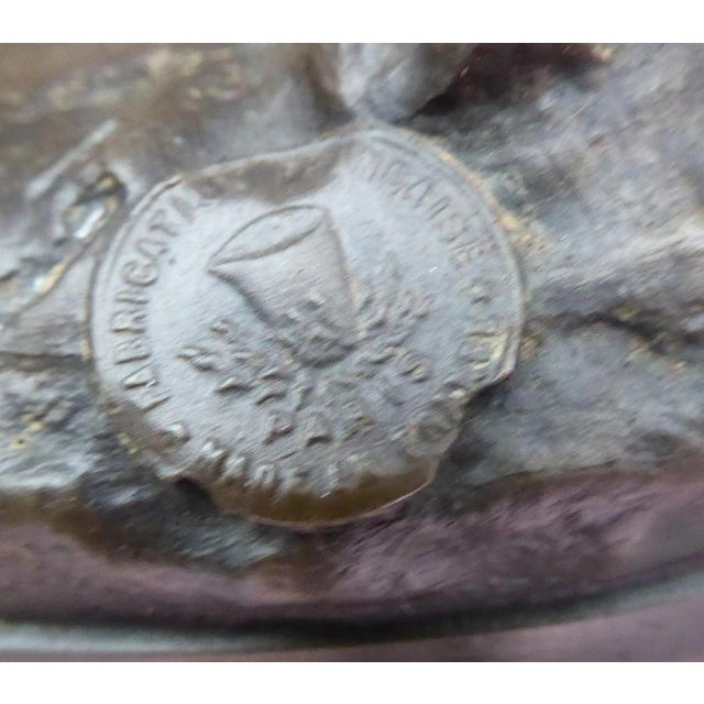 Antique French Figural Bronze of a Boy and Dog, 1920 For Sale - Image 3 of 18