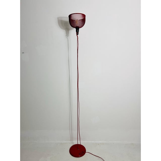 Midcentury Modern Red Italian Floor Lamp, 1970s For Sale - Image 4 of 10