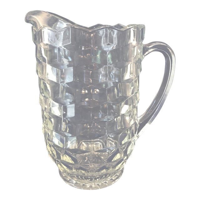 Mid 20th Century Vintage Fostoria “American” Heavy Clear Faceted Glass