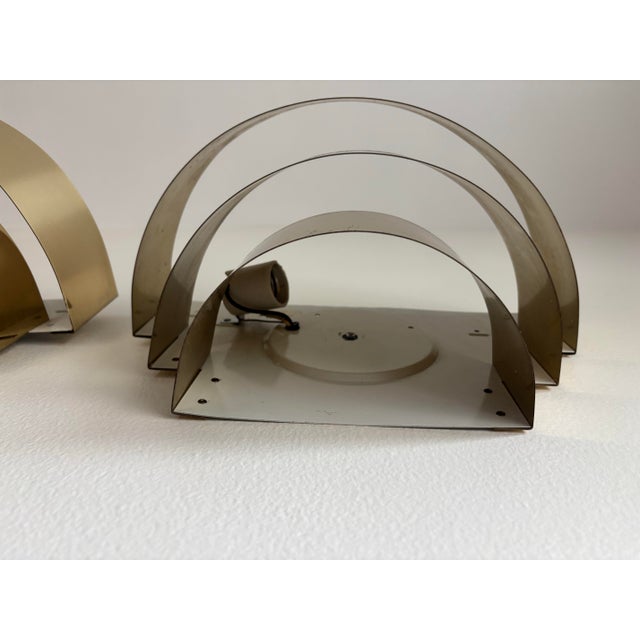 Vintage Mid Century Modern Brass Cascade Sconces - a Pair For Sale - Image 12 of 12