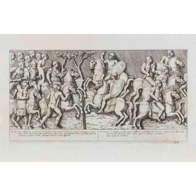Etching on paper realized in 1672. A finely detailed engraving from Pietro Santi Bartoli’s celebrated series documenting...