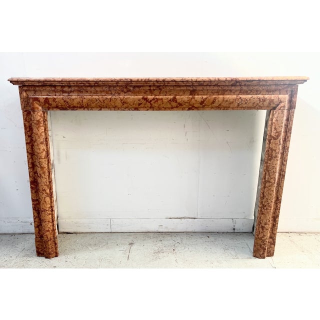 Louis XIV Style Fireplace in Speckled Breccia Marble, 1800s For Sale - Image 12 of 12