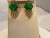 12Ct Carved Emerald & 5 Ct Rose Diamond Dangling Post Earrings 22 Kt Yellow Gold For Sale - Image 16 of 18