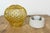 Gold Vintage White Porcelain Ceiling Light, 1970s For Sale - Image 8 of 14