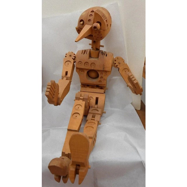2000 - 2009 Ferdinand Codognotto, Technological Pinocchio, Wooden Sculpture, 2007/2008 For Sale - Image 5 of 5