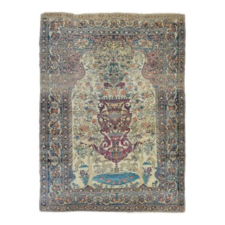 Antique Tehran Rug 4'4'' X 6'4'' For Sale