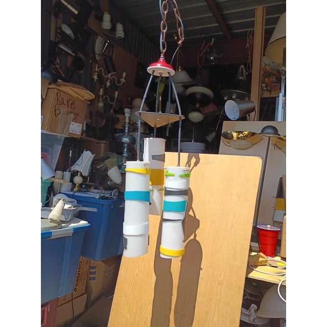 Custom Designed 3 Level Abstract Pendant Ceiling Combonation For Sale In San Diego - Image 6 of 7