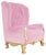 Velvet Pink Rock Chair by Royal Stranger For Sale