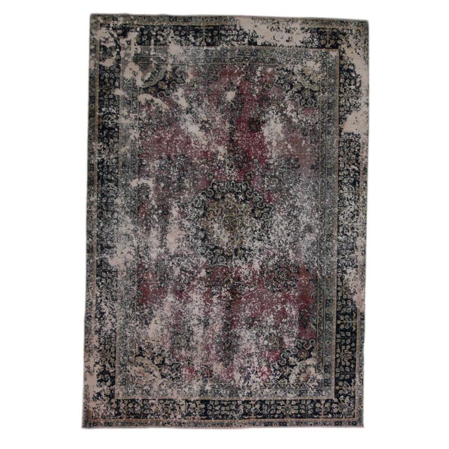 Textile Vintage Hand-Knotted Middle Eastern Rug For Sale - Image 7 of 7