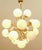 Italian 21st Century Diciotto Polished Brass Matte White Murano Sputnik Chandelier by Fabio LTD For Sale - Image 3 of 4