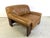 Brown Vintage Brutalist Leather Armchair, 1960s For Sale - Image 8 of 12