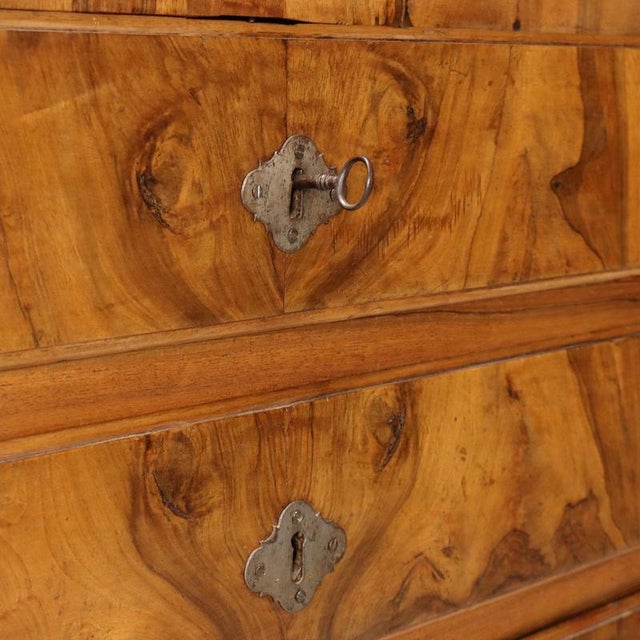 Brown Walnut and Walnut Burl Drop-Leaf Cabinet For Sale - Image 8 of 13
