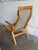High-Back Bentwood Lounge Chair and Ottoman With Beige Upholstery Mid-Century Modern 1970s For Sale In Los Angeles - Image 6 of 12