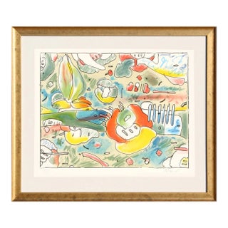 Peter Max, Flower Abstract, Lithograph For Sale