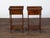 Brown Pair of French 19th Century Mahogany Tray Top Bedside Tables with Two Drawers For Sale - Image 8 of 12