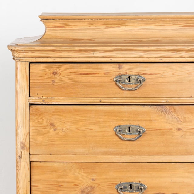 Wood Mid 19th Century Danish Pine Highboy Chest of Seven Drawers For Sale - Image 7 of 17