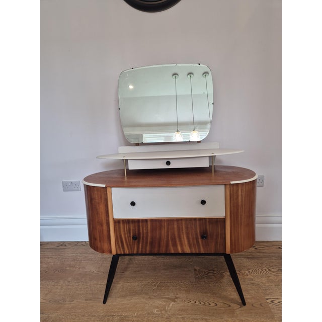 1950s Mid-Century Dressing Table Mirror by Harris Lebus Link, 1950s For Sale - Image 5 of 14
