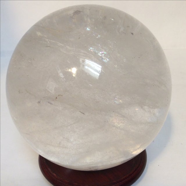 Large Quartz Crystal Ball Chairish