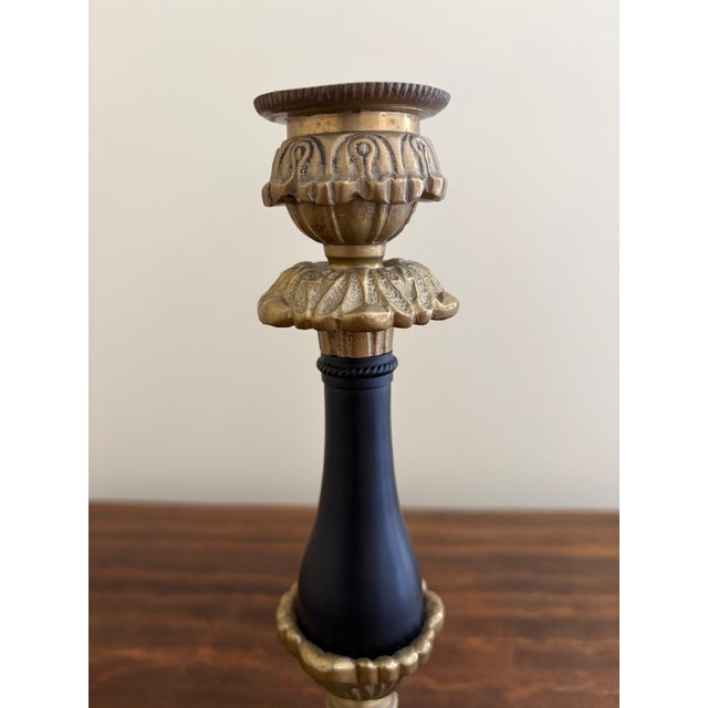 Late 20th Century Neoclassical Grand Tour Lion Paw Feet Candle Holder For Sale - Image 5 of 8