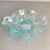 Vintage Fenton Art Glass Aquamarine Blue Handled Dish Etched Bowl Koi Fish Dolphin Sea Creature A stunning piece with a...