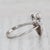 Vintage 0.76tcw Diamond Flower Ring 14k White Gold Size 7.75 Engagement For Sale - Image 4 of 9