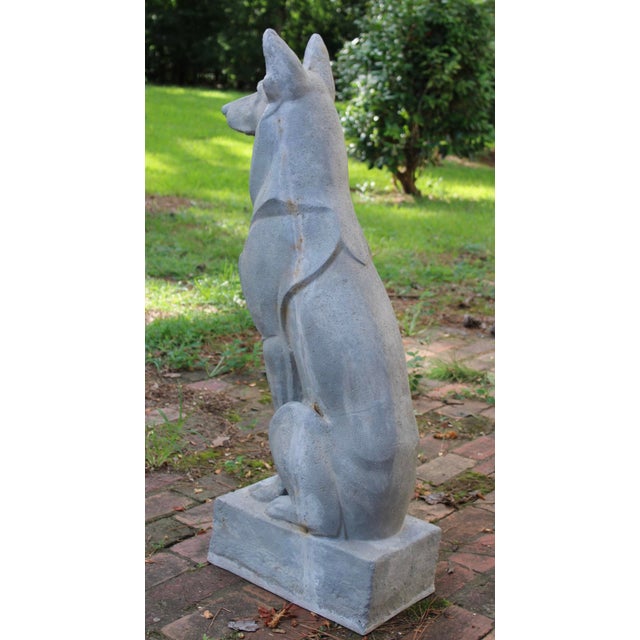 2010s Large Pair of Pharaoh/Ibizan Hound Garden Statues by Pennoyer Newman For Sale - Image 5 of 16