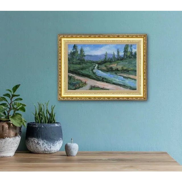 Original Oil Painting Landscape, Swimming Hole For Sale - Image 12 of 12