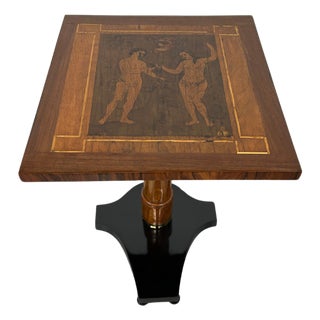 Adjustable Writing Table with Adam and Eve Inlay For Sale