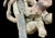 Wood German Baroque Painted Wood Angel Sculptures, a Pair For Sale - Image 7 of 12