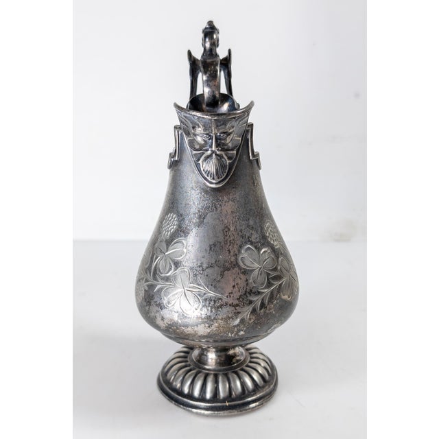 Gray 19th Century American Victorian Silverplate Pitcher by James W. Tufts For Sale - Image 8 of 12