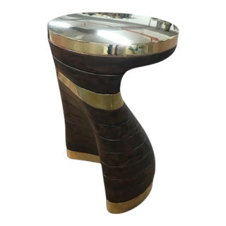 "Matita" Coffee Table With Bronze and Wood, Handcrafted, Bizimyer Furniture, Istanbul For Sale